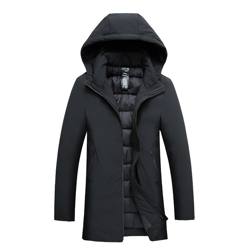 Parka homme d'hiver à capuche
