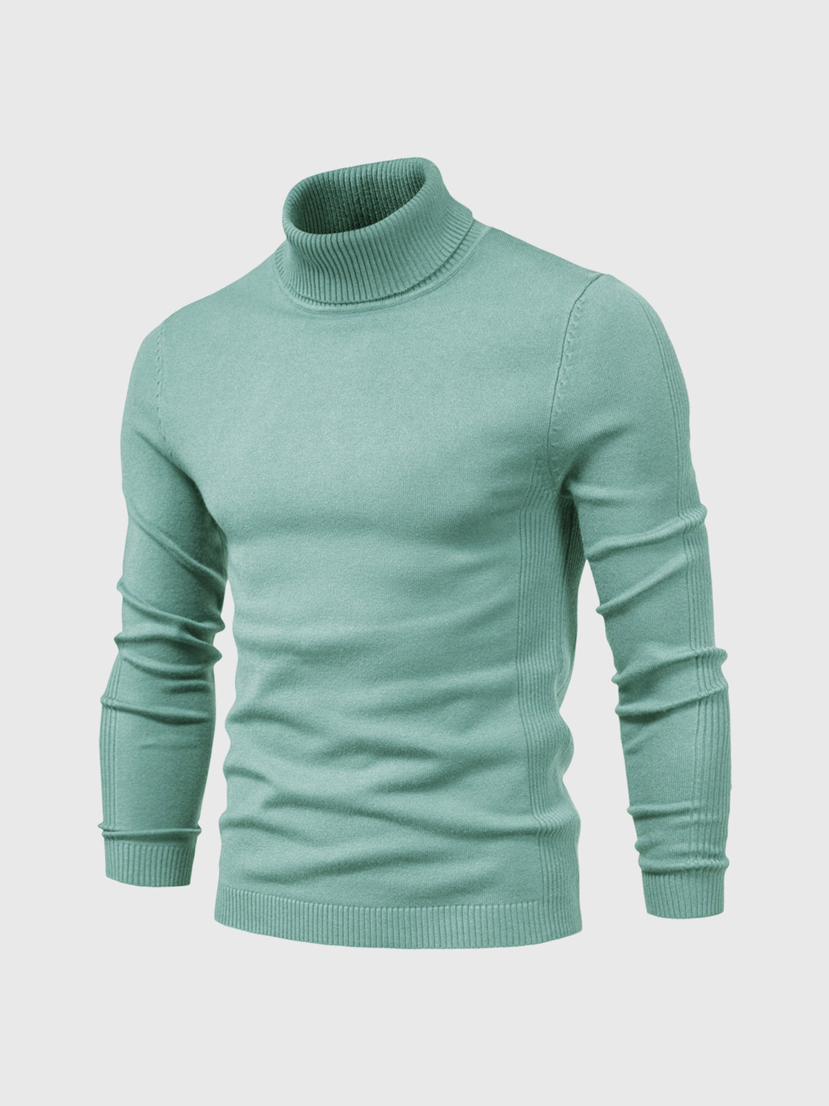 Pull col roulé homme style moderne - vert
