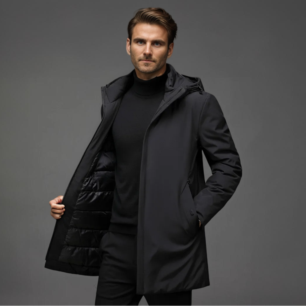 Parka homme d'hiver à capuche