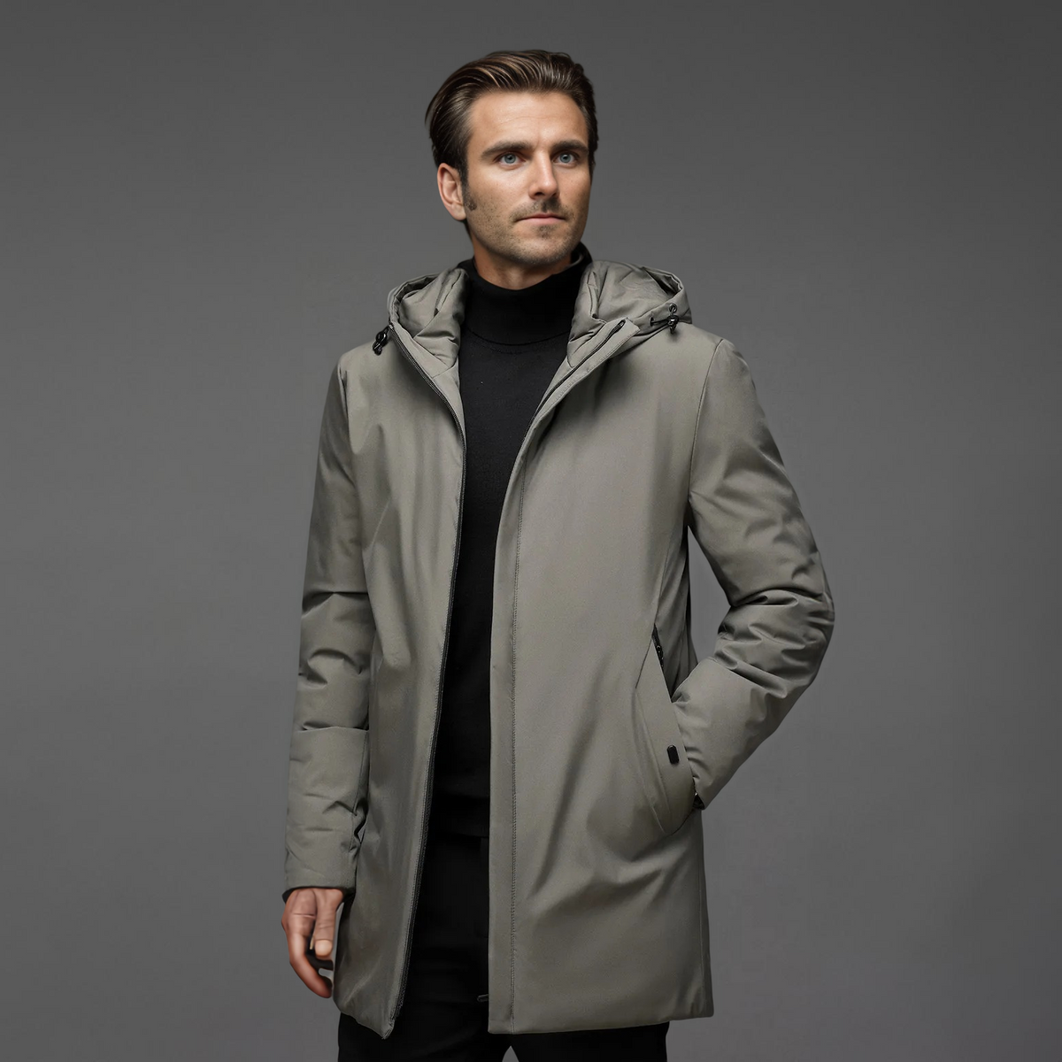 Parka homme d'hiver à capuche
