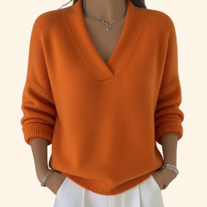 Amélie | Pull Col V Élégance Douce