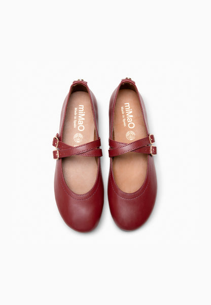 AMAPOLA - BAILARINA PLANA BARESOFT NAPA ROJO