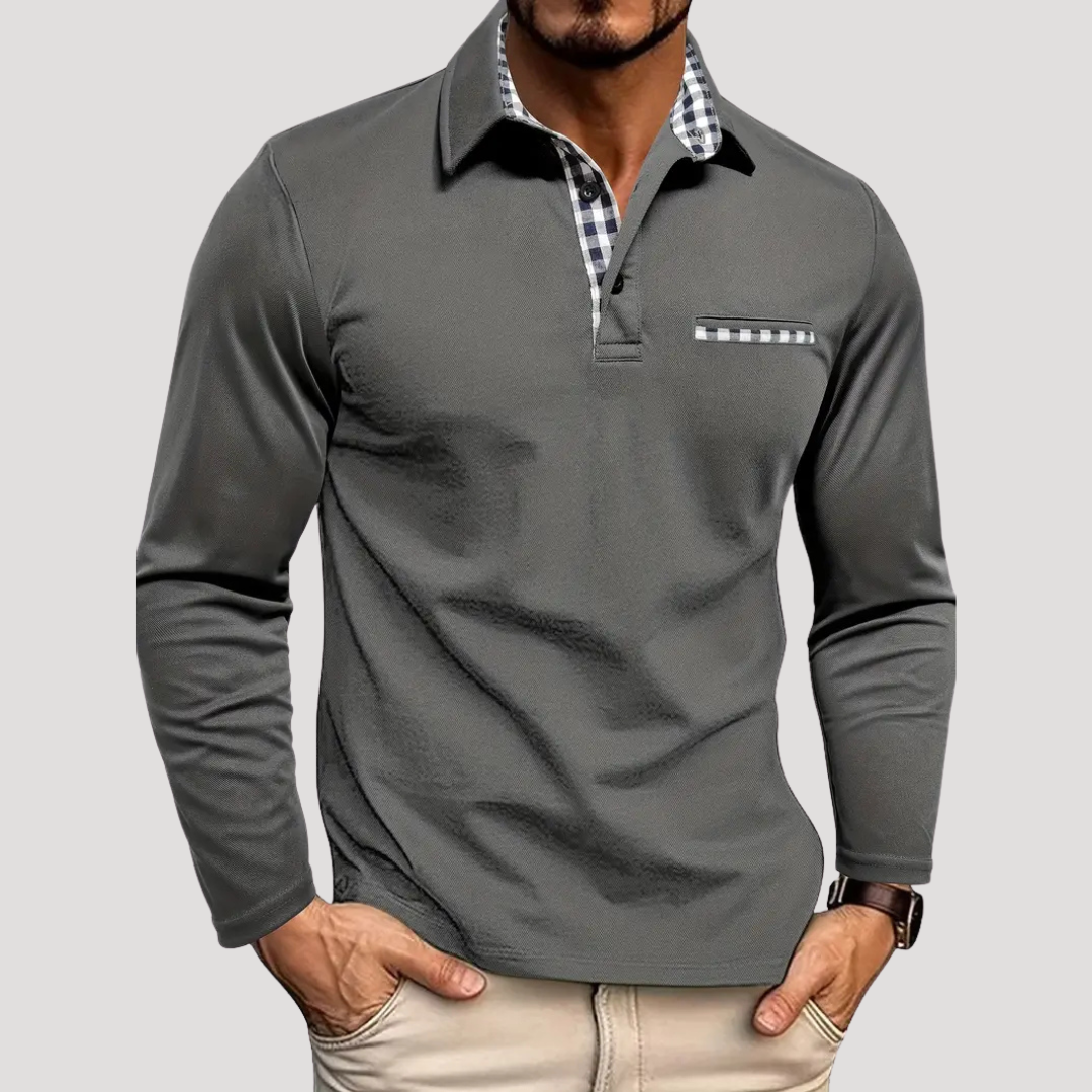 Polo coupe moderne pour homme - gris