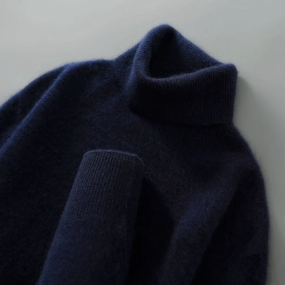 Pull à col roulé homme coupe ajustée pour l'hiver