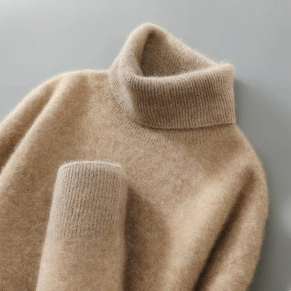 Pull à col roulé homme coupe ajustée pour l'hiver