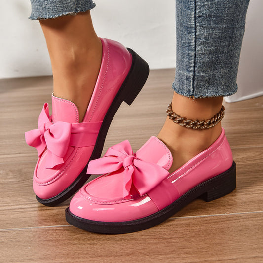 Mocassins femme à nœud et semelle plateforme