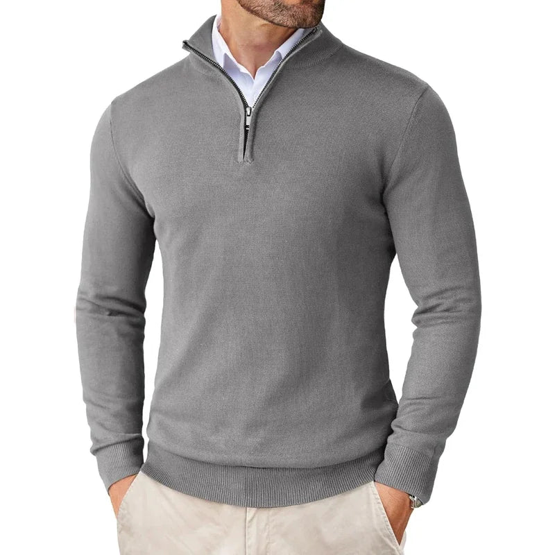Mathis | Pull Homme Demi-Zip Col Montant