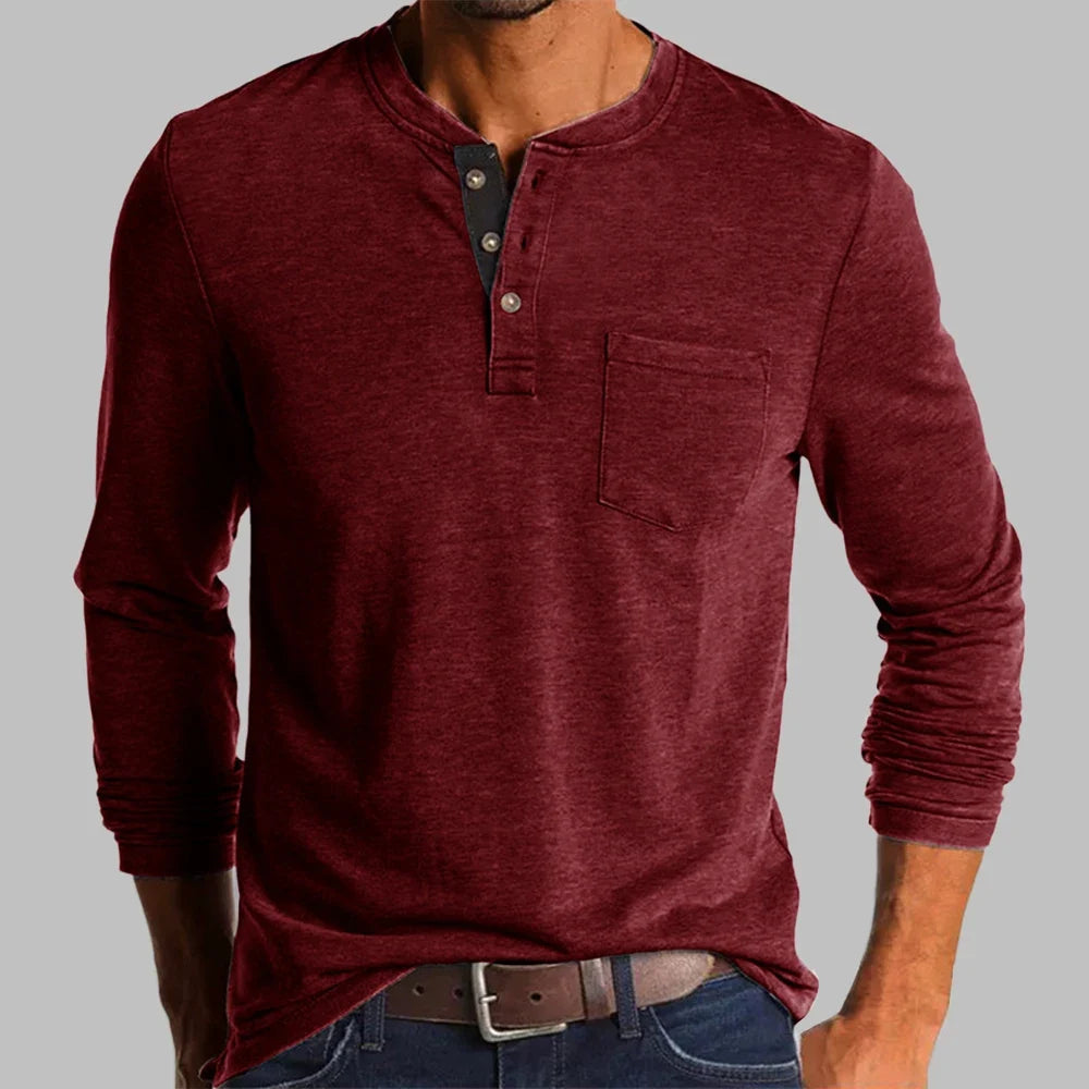 Kilian | T-shirt Henley manches longues