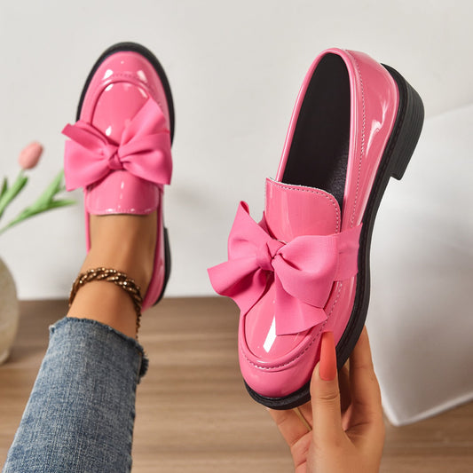 Mocassins femme à nœud et semelle plateforme