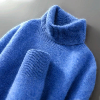 Pull à col roulé homme coupe ajustée pour l'hiver