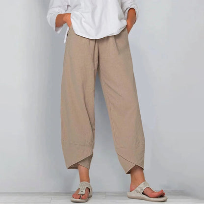 Élina | Pantalon Femme Large Taille Haute