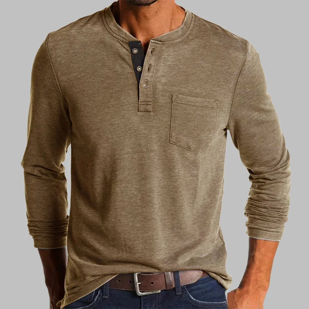 Kilian | T-shirt Henley manches longues
