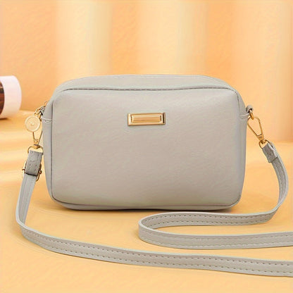 Sac bandoulière pour femme avec anse réglable - gris