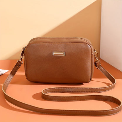 Sac bandoulière pour femme avec anse réglable - châtain clair