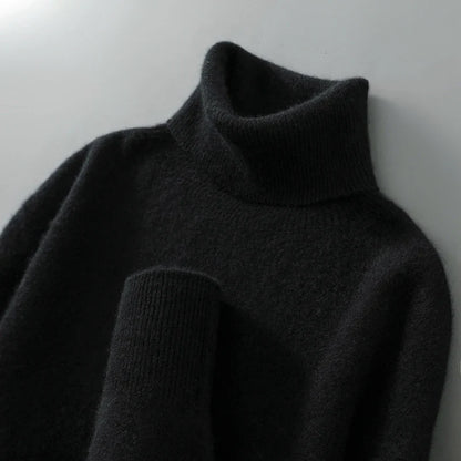 Pull à col roulé homme coupe ajustée pour l'hiver