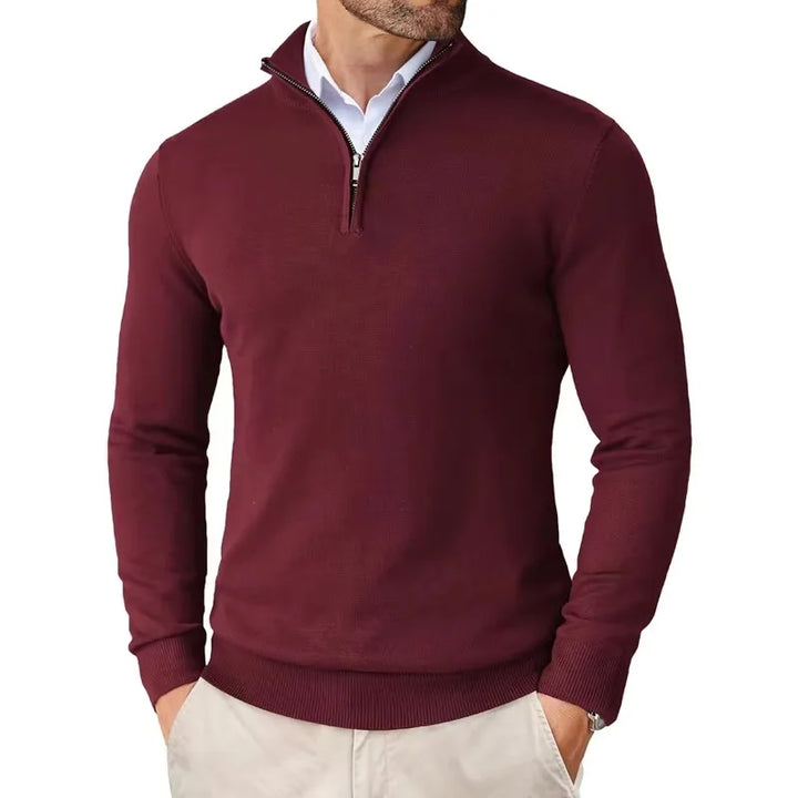 Mathis | Pull Homme Demi-Zip Col Montant