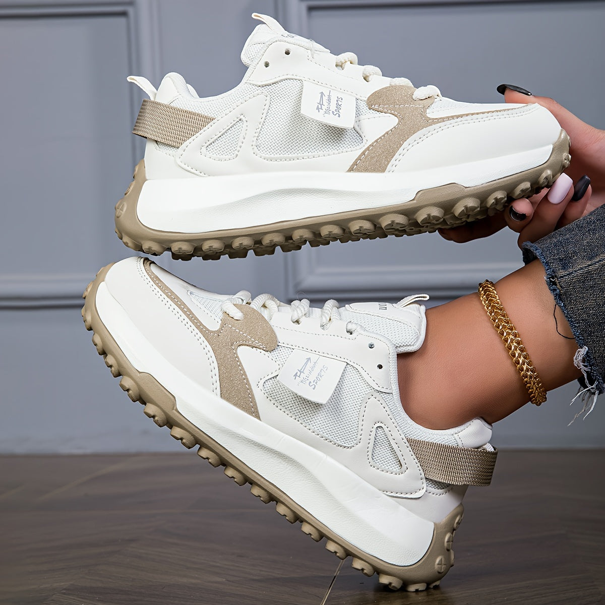 Sneakers à lacets pour femme