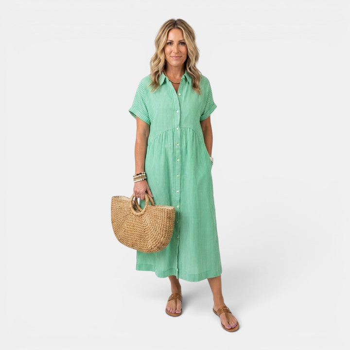 Margot | Robe Chemise Femme Rayée