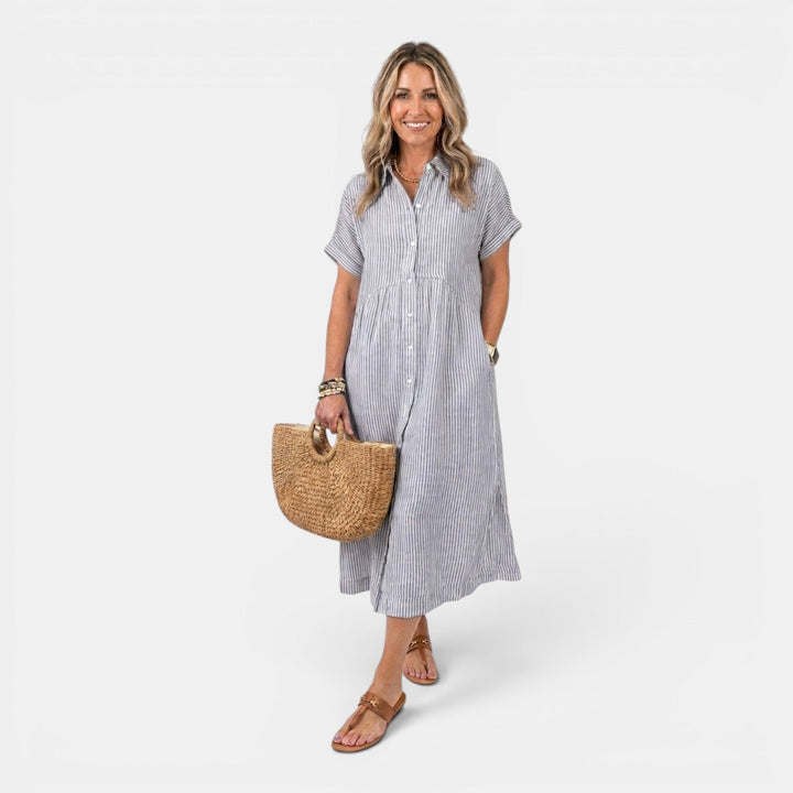 Margot | Robe Chemise Femme Rayée