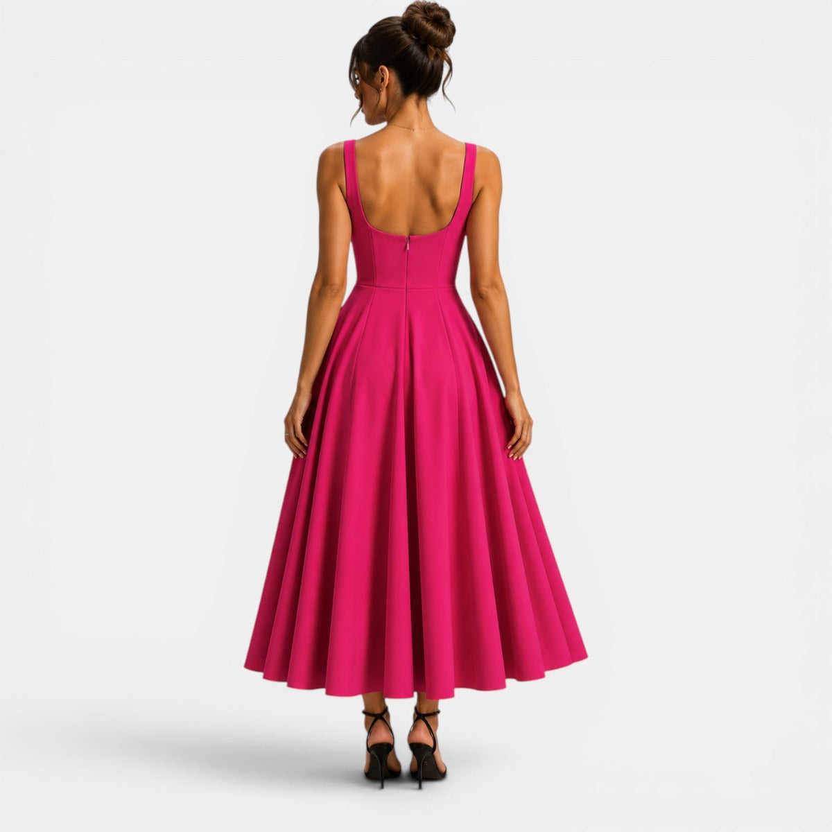 Robe midi femme de style simple