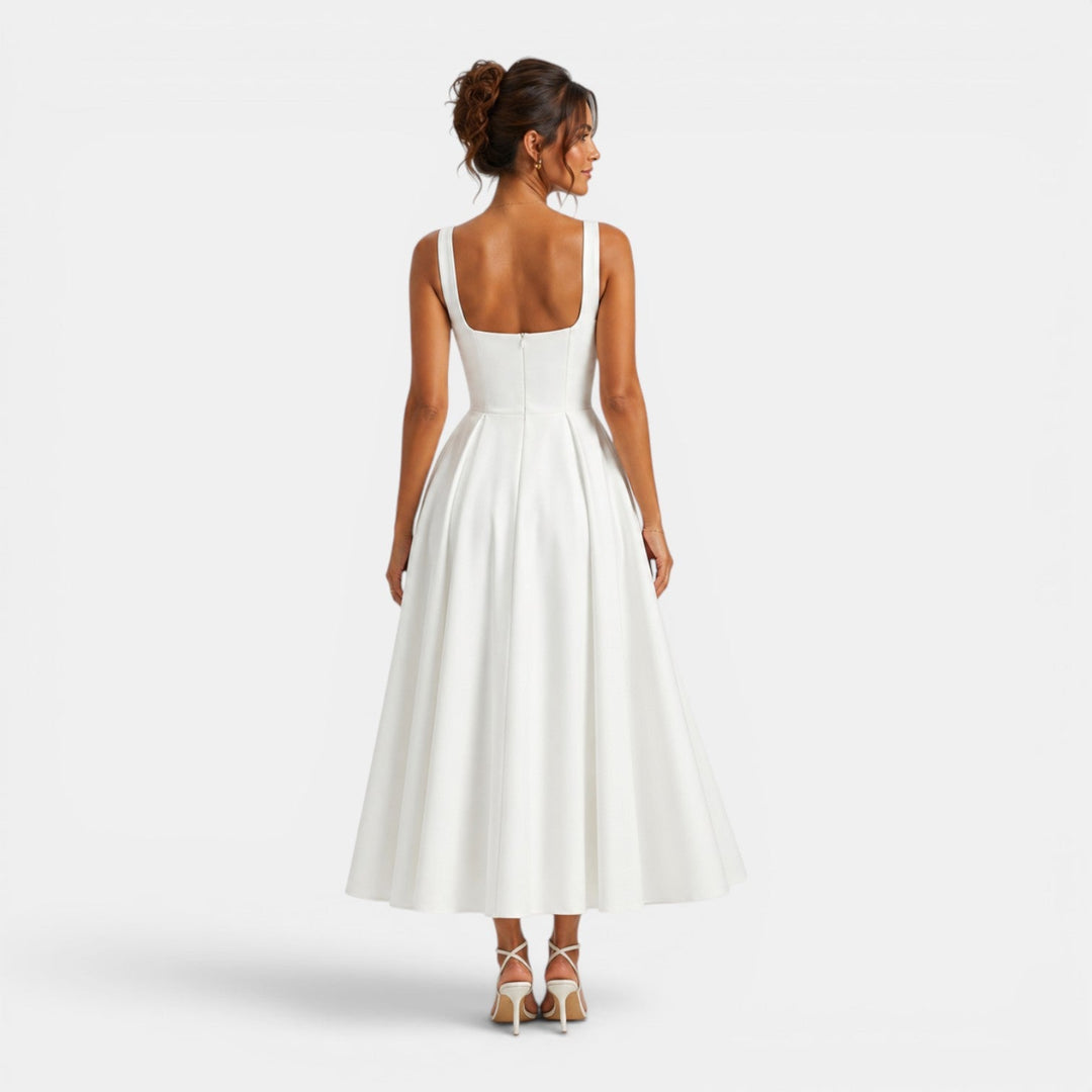 Juliette | Robe Midi Femme Fuchsia