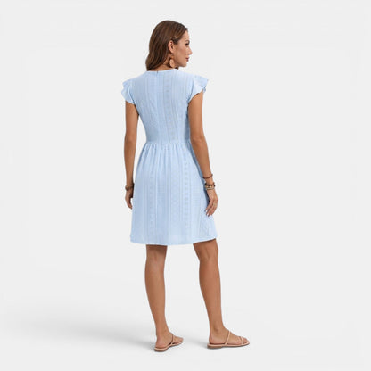 Robe brodée femme à motifs