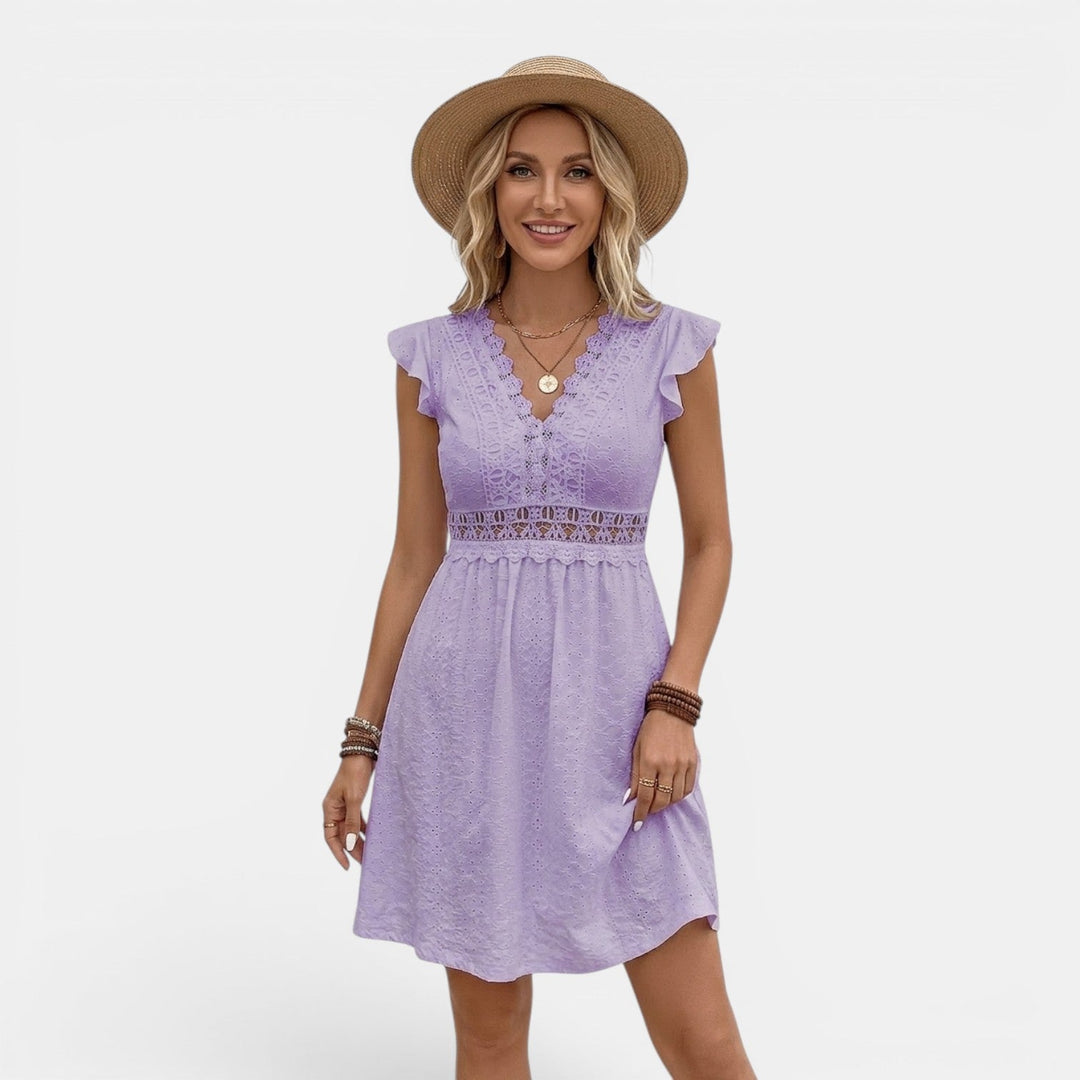 Inès | Robe Brodée Femme Blanche