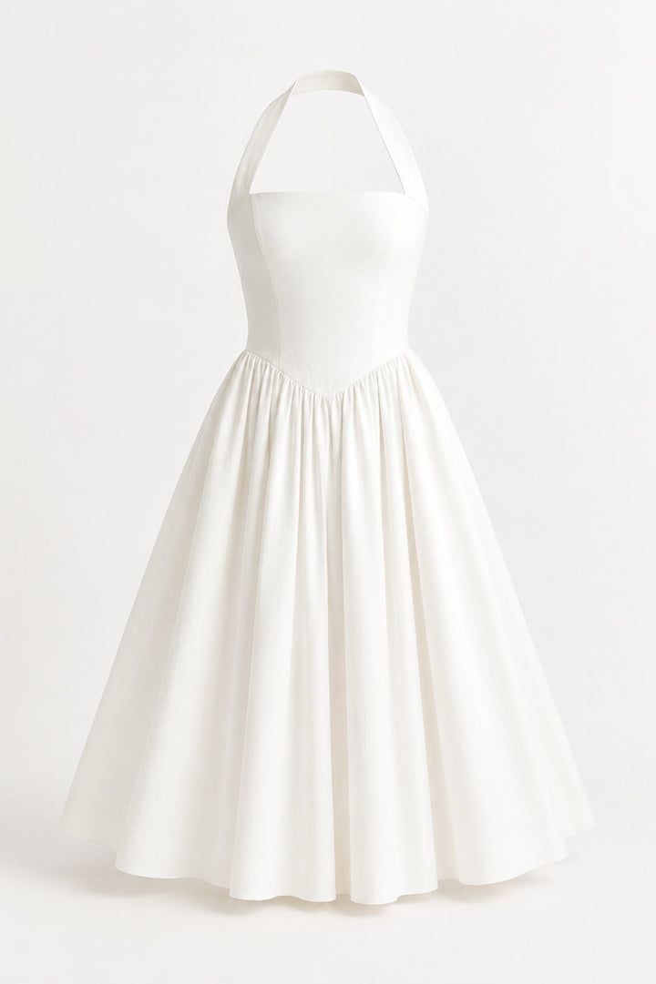 Léana Robe Midi | Dos Nu Élégant