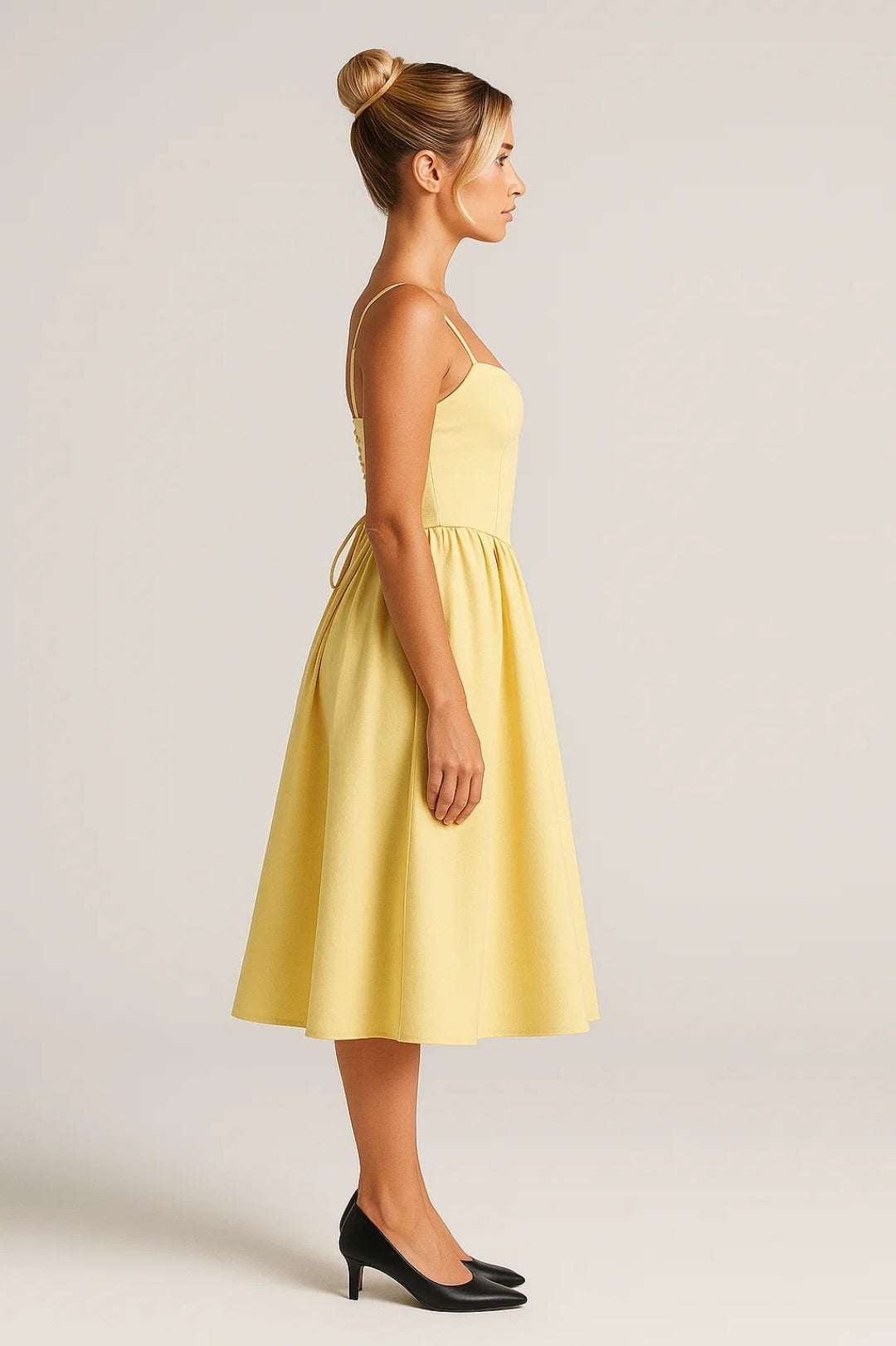 Women’s Midi Fit & Flare Dress | Bustier Top + Straps | Romantic Occasion Look
