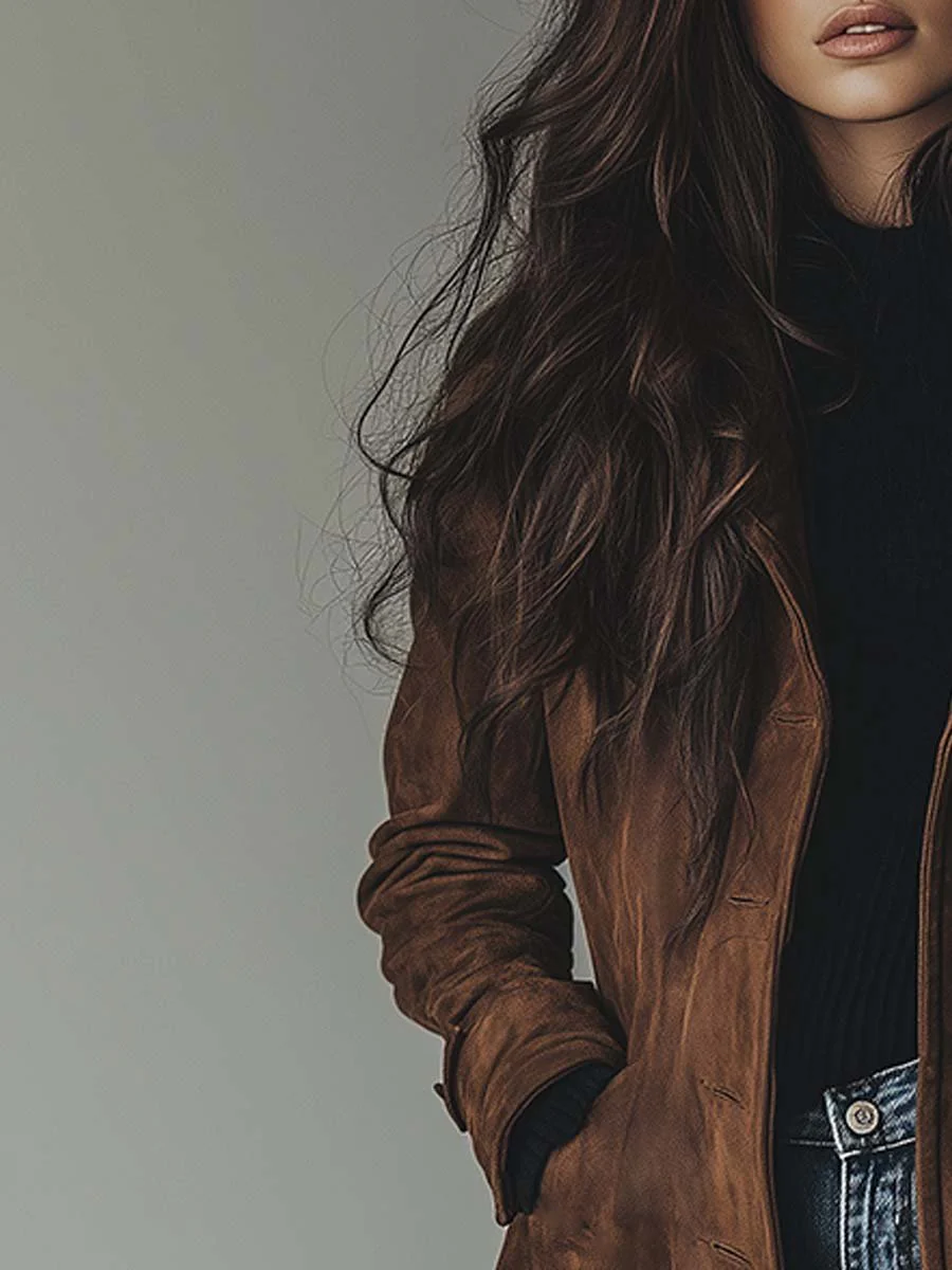Trench-coat femme marron au style vintage