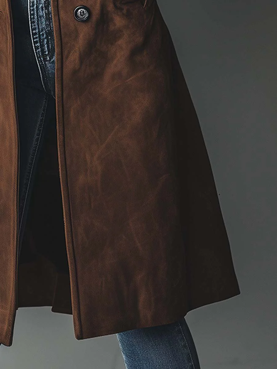 Trench-coat femme marron au style vintage