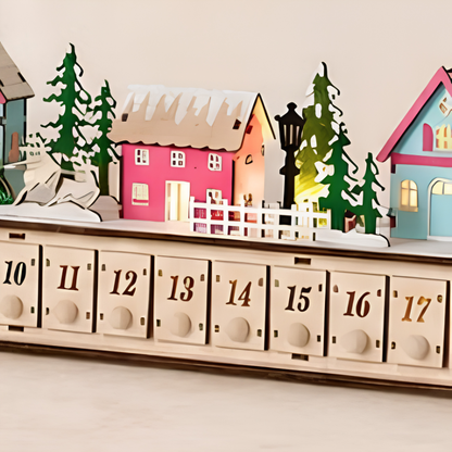 Mahaut | Calendrier de l’Avent village de Noël en bois