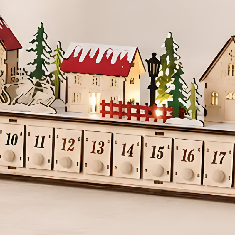Mahaut | Calendrier de l’Avent village de Noël en bois