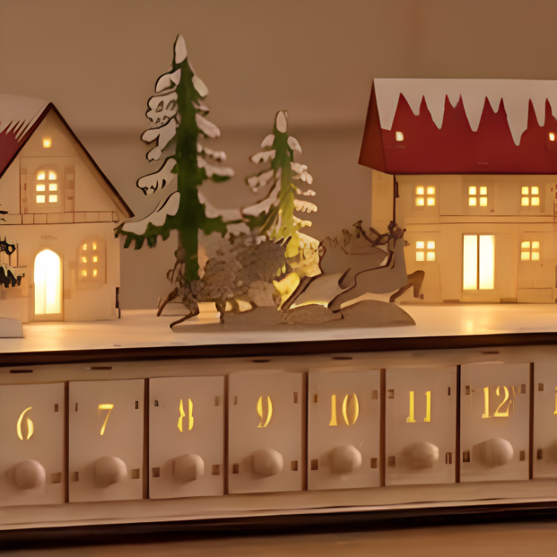 Mahaut | Calendrier de l’Avent village de Noël en bois