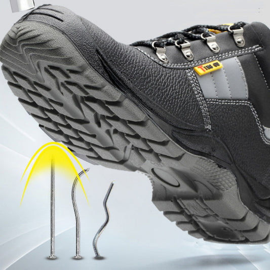 Bottes de sécurité noires à embout acier pour homme