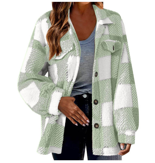 Veste polaire boutonnée à coupe ample pour femme