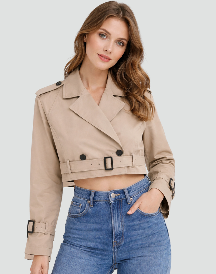 Léa | Trench Court Femme en Coton