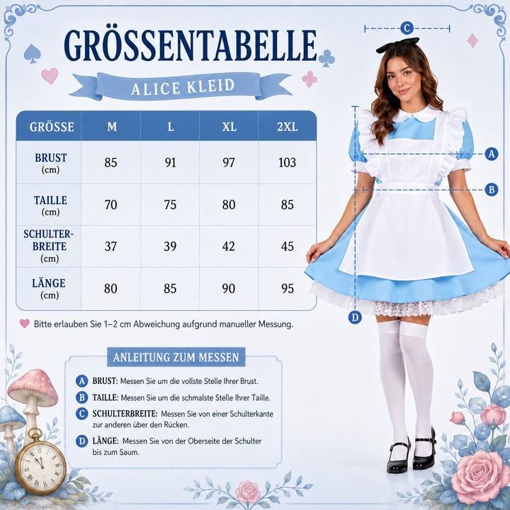 Oriane | Costume Alice femme avec tablier