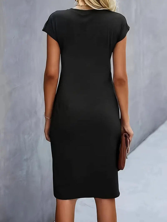 Robe midi femme cintrée à la taille