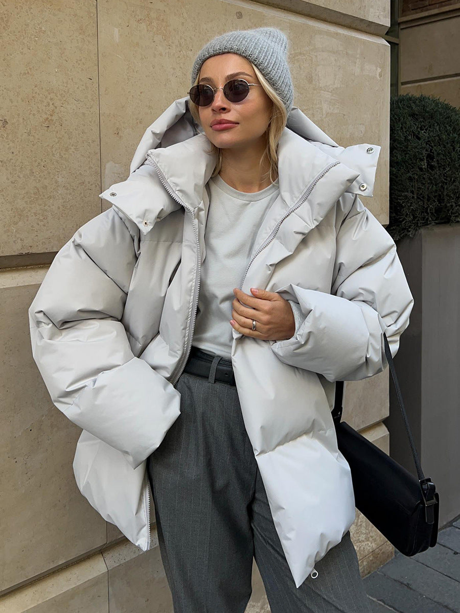 Parka homme à capuche amovible, coupe ample, hiver