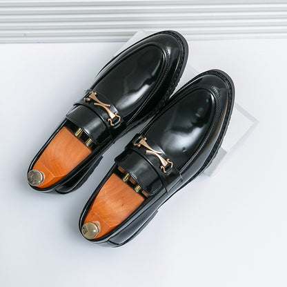 Mocassins homme à talon bas en marron ou noir