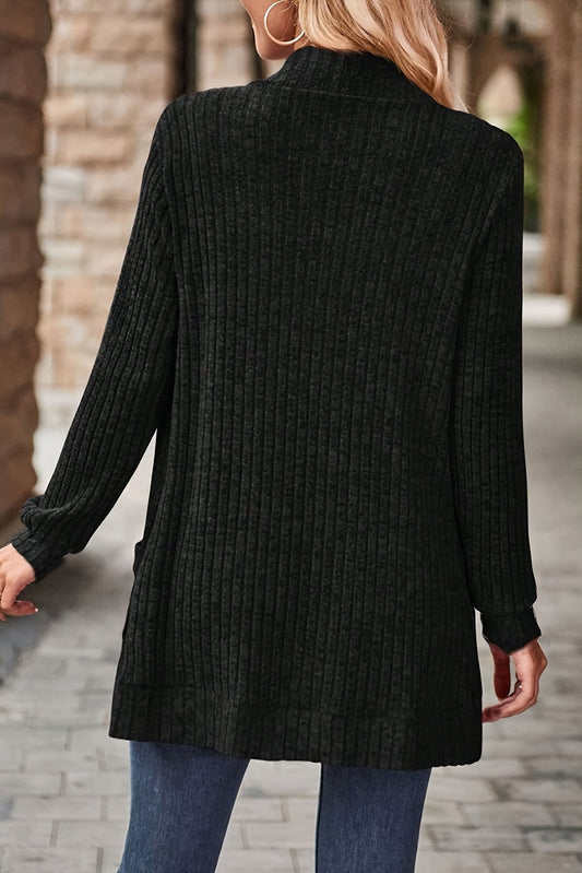 Antoinette | Cardigan long ouvert femme à poches