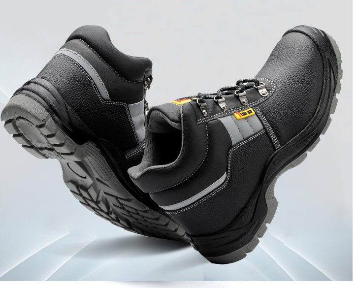 Bottes de sécurité noires à embout acier pour homme