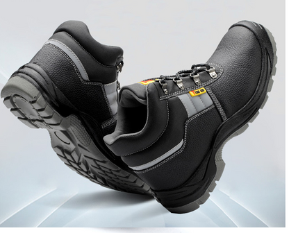 Bottes de sécurité noires à embout acier pour homme