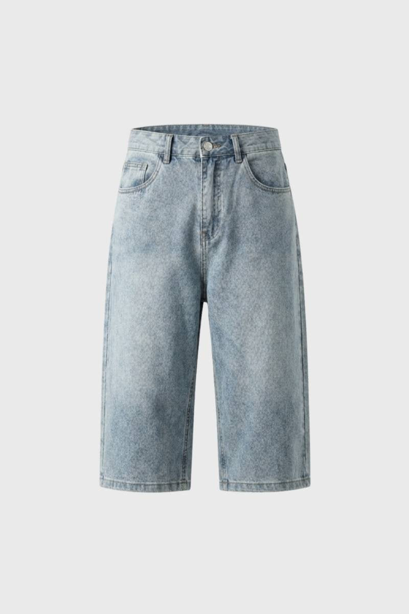 Enzo | Bermuda Homme Large Effet Délavé