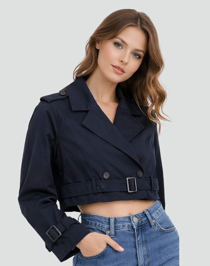 Léa | Trench Court Femme en Coton