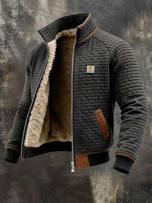 Veste thermique homme matelassée avec doublure en fourrure