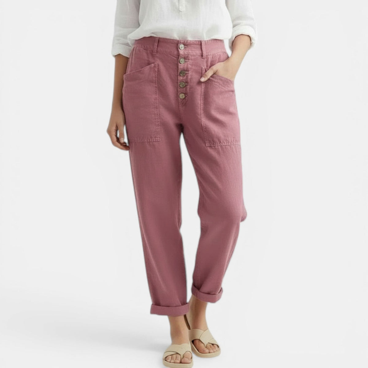 Cosette | Pantalon lin femme jambe large