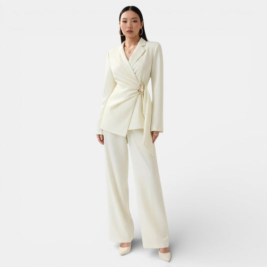 Bathilde | Ensemble blazer et pantalon femme en dentelle