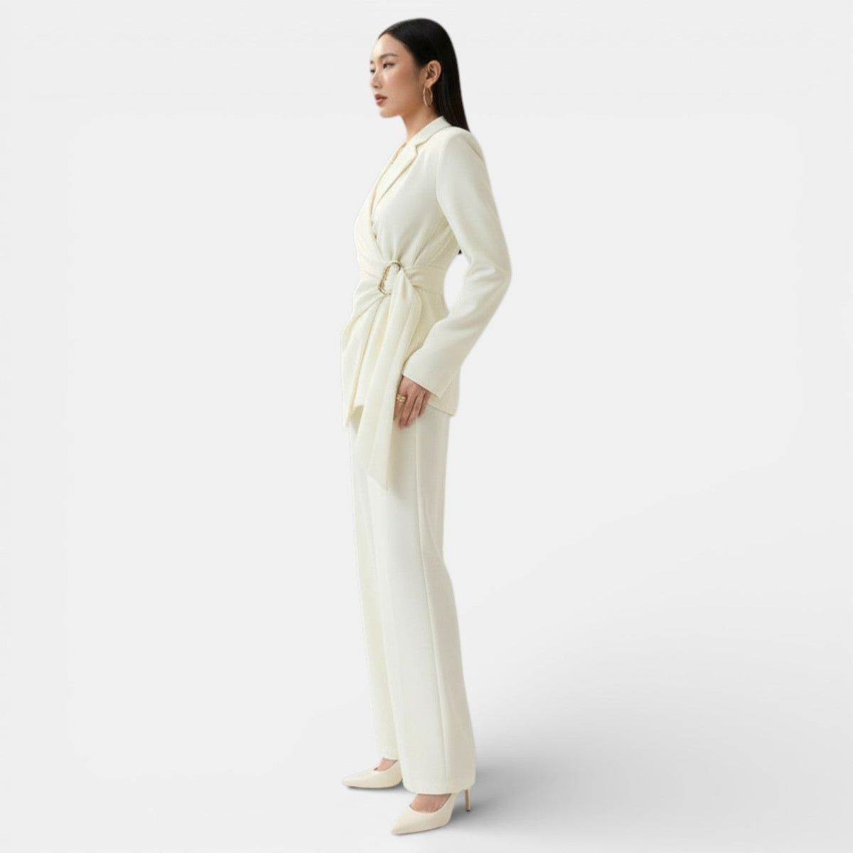 Bathilde | Ensemble blazer et pantalon femme en dentelle